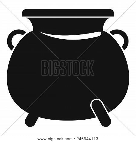 Cauldron Pot Icon. Simple Illustration Of Cauldron Pot Vector Icon For Web Design Isolated On White 