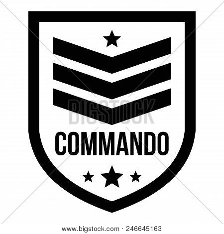 Commando Badge Logo. Simple Illustration Of Commando Badge Vector Logo For Web Design Isolated On Wh