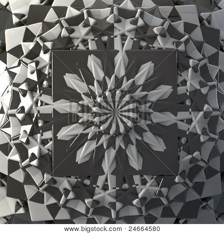 Checkered 3D Abstraction