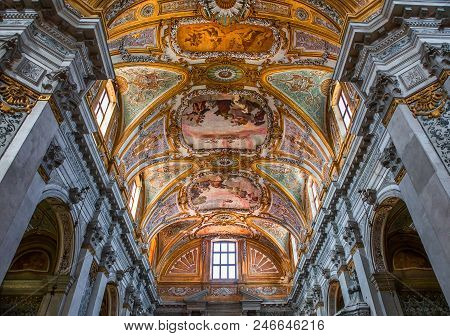 Interiors Of Chiesa I Gesuiti, Venice, Italy