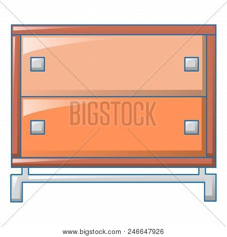 Elegant Bedside Table Icon. Cartoon Of Elegant Bedside Table Vector Icon For Web Design Isolated On 