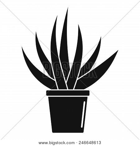Aloe Housepot Icon. Simple Illustration Of Aloe Housepot Vector Icon For Web Design Isolated On Whit