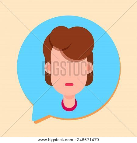 Callcenter Woman Support Online Operator, Customer And Technical Service Icon, Chat Concept, Flat De