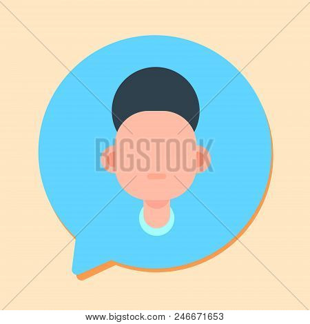 Callcenter Man Support Online Operator, Customer And Technical Service Icon, Chat Concept, Flat Desi