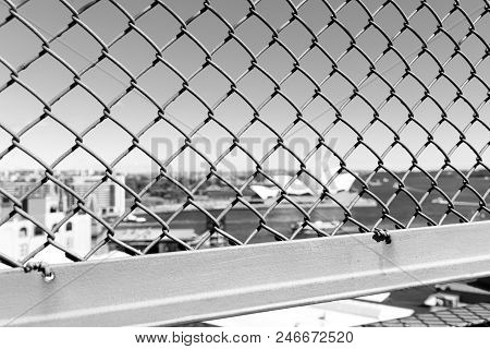 From The Grate Of Bridge The Office  And The Skyline
