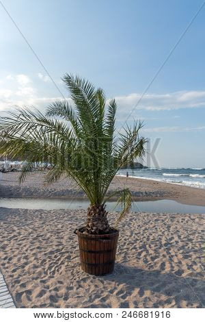 Lozenets, Bulgaria - July 2, 2013: Panorama Of Oasis Beach Near Village Of Lozenets, Burgas Region, 