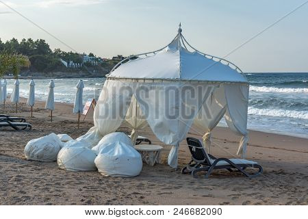 Lozenets, Bulgaria - July 2, 2013: Panorama Of Oasis Beach Near Village Of Lozenets, Burgas Region, 