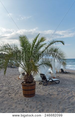 Lozenets, Bulgaria - July 2, 2013: Panorama Of Oasis Beach Near Village Of Lozenets, Burgas Region, 