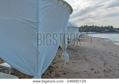 Lozenets, Bulgaria - July 2, 2013: Panorama Of Oasis Beach Near Village Of Lozenets, Burgas Region, 