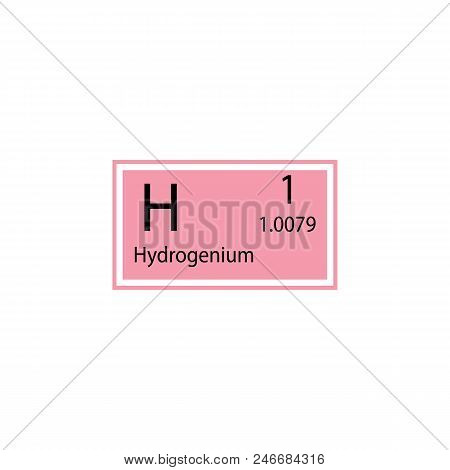 Periodic Table Element Hydrogenium Icon. Element Of Chemical Sign Icon. Premium Quality Graphic Desi