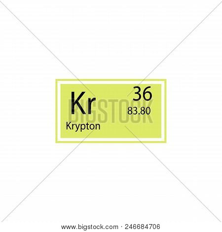 Periodic Table Element Krypton Icon. Element Of Chemical Sign Icon. Premium Quality Graphic Design I