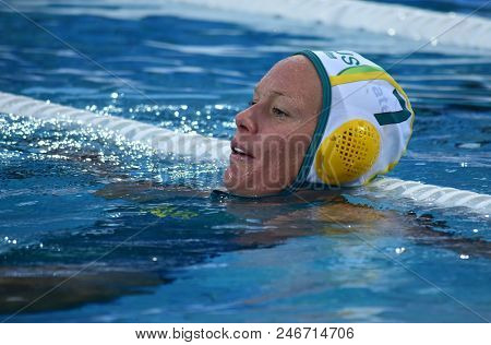 Budapest, Hungary - Jul 16, 2017. Webster Rowie (aus) Captain Of The Australia Women Waterpolo Team.