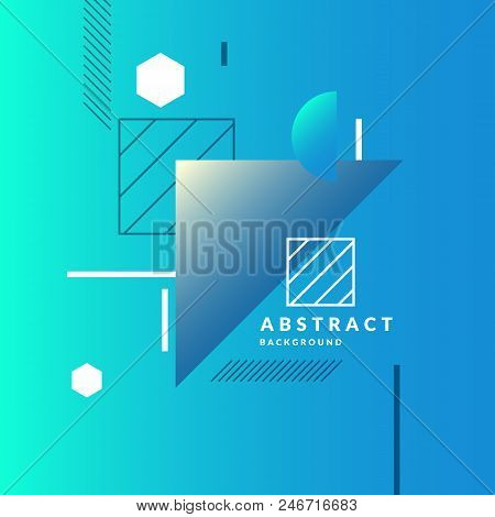Abstract Geometric Background With Figures In A Flat, Minimalistic Style. Vector Illustration.