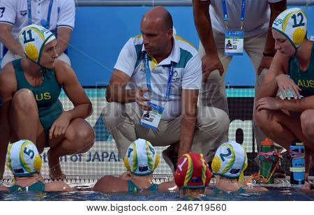Budapest, Hungary - Jul 16, 2017. Kechagias Athansios (aus) Head Coach Of Australia Women Waterpolo 