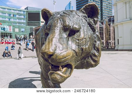 Tiger Monument, Spring, Oslo, Norvegia. View Strets, Nature In Oslo.
