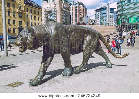 Tiger Monument, Spring, Oslo, Norvegia. View Strets, Nature In Oslo.