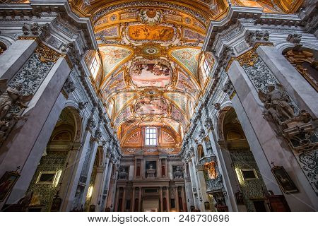 Interiors Of Chiesa I Gesuiti, Venice, Italy