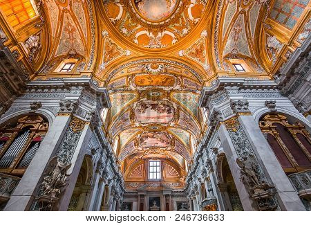 Interiors Of Chiesa I Gesuiti, Venice, Italy