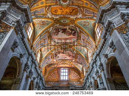 Interiors Of Chiesa I Gesuiti, Venice, Italy