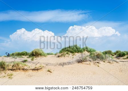Sandy Formby Beach  Near Liverpool On A Sunny Day