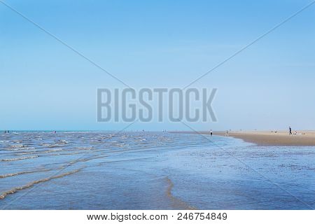 Sandy Formby Beach  Near Liverpool On A Sunny Day