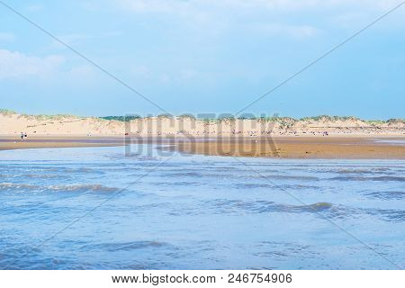 Sandy Formby Beach  Near Liverpool On A Sunny Day