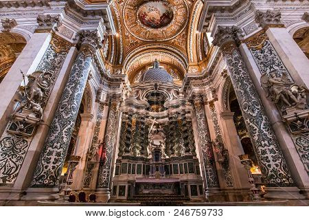 Interiors Of Chiesa I Gesuiti, Venice, Italy