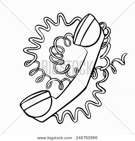 Vector Illustration Of Phone Receiver. For Posters And Etc