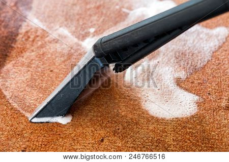 Carpet Cleaning With Professional Extraction Spray Cleaner