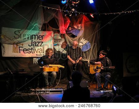 Cracow, Poland - June 24, 2018: Terry, Mencel, Herman Performs Live At The Summer Jazz Festival In K