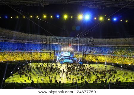 Zahajovací ceremoniál olympijský stadion, Kyjev, Ukrajina