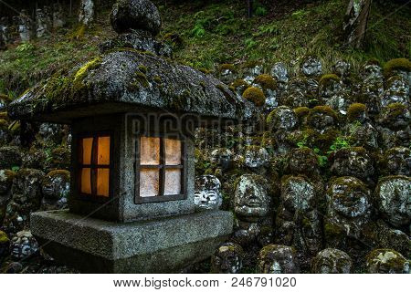 Otagi Nenbutsu Buddhist Temple In Kyoto Is Housing Thousands Of Arhat Statues.