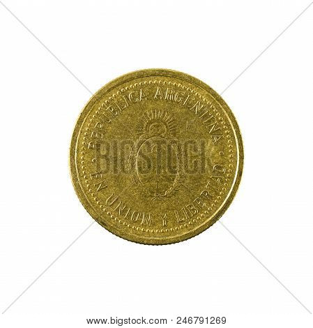 10 Argentine Centavo Coin (1993) Reverse Isolated On White Background