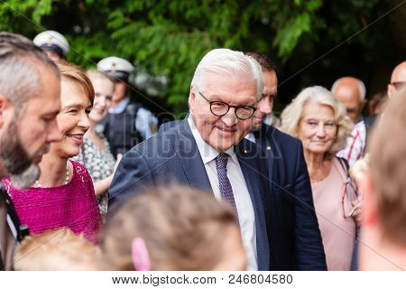Federal President Of Germany Walter Steinmeyer At A Public House At Villa Hammerschmidt