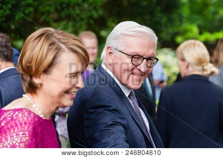Federal President Of Germany Walter Steinmeyer At A Public House At Villa Hammerschmidt