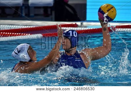 Budapest, Hungary - Jul 16, 2017. Bujka Barbara (hun) Fights With Suzuki Kotor (jpn) In The Prelimin
