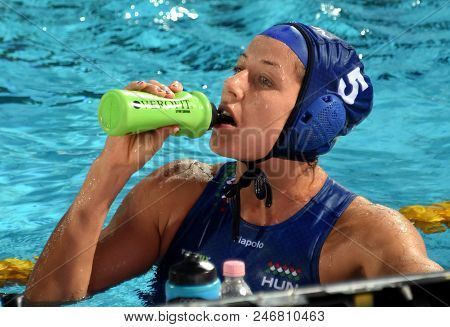Budapest, Hungary - Jul 16, 2017.  Szucs Gabriella (hun) In The Preliminary Round. Fina Waterpolo Wo