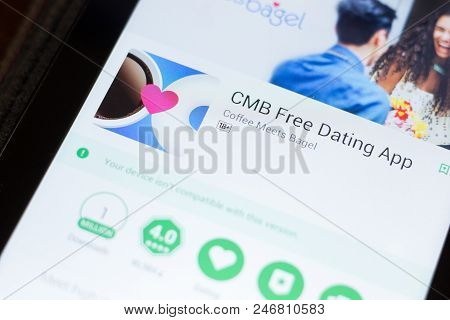 Ryazan, Russia - June 24, 2018: Cmb Free Dating App Mobile App On The Display Of Tablet Pc