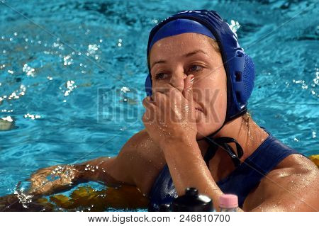 Budapest, Hungary - Jul 16, 2017.  Szucs Gabriella (hun) In The Preliminary Round. Fina Waterpolo Wo