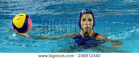 Budapest, Hungary - Jul 16, 2017. Keszthelyi Rita (hun) In The Preliminary Round. Fina Waterpolo Wor