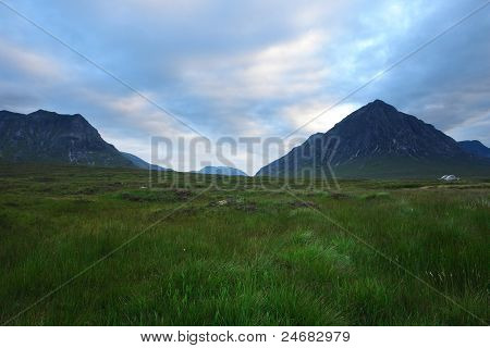 Rannoch มัวร์ในเวลาเย็น