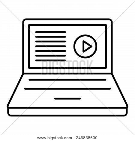 Laptop Web Surf Icon. Outline Illustration Of Laptop Web Surf Vector Icon For Web Design Isolated On