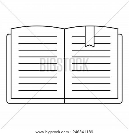 Open Book Icon. Outline Open Book Vector Icon For Web Design Isolated On White Background