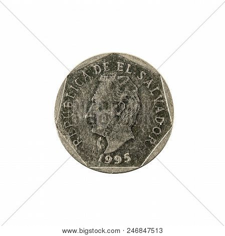 5 Salvadoran Centavo Coin (1995) Reverse Isolated On White Background