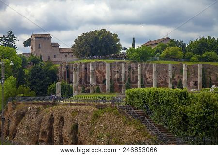 Ruined Columns At Trajan's Market