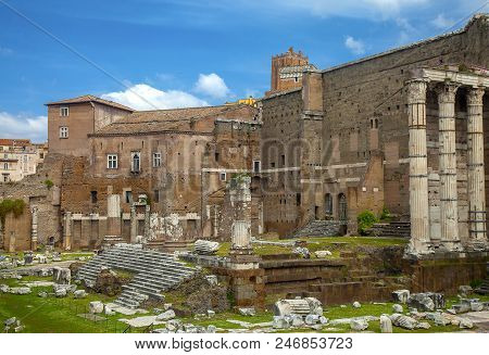 Stairs And Portico Of The Ancient Temple