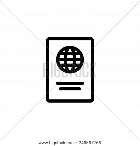 Passport Vector Icon On White Background. Passport Modern Icon For Graphic And Web Design. Passport 