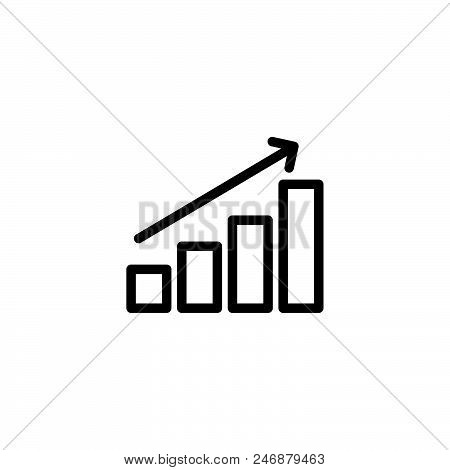Chart Vector Icon On White Background. Chart Modern Icon For Graphic And Web Design. Chart Icon Sign