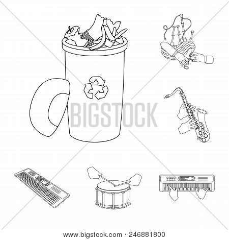 Manipulation By Hands Outline Icons In Set Collection For Design. Hand Movement Vector Symbol Stock 