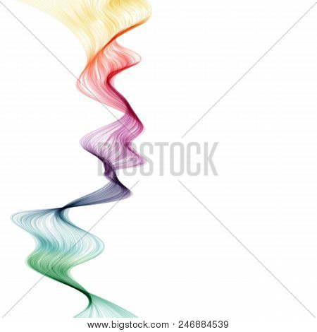 Color Rainbow Wave. Abstract Illustration. Vector Image. A Modern Idea For Design